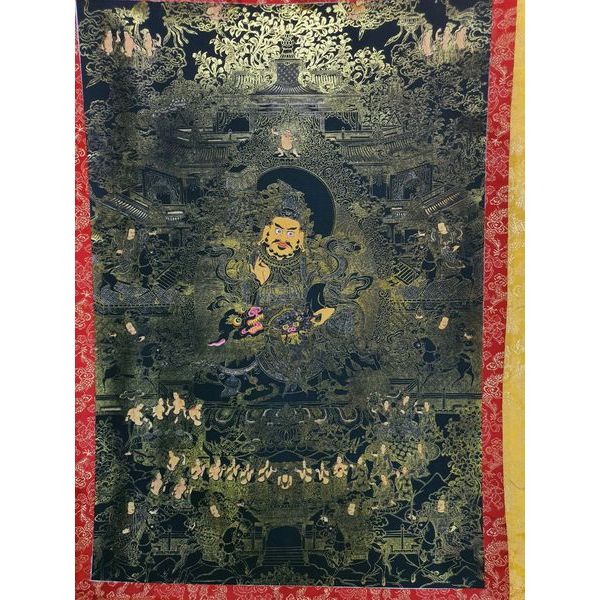 Tranh Thangka Tài Bảo Thiên Vương_120x80cm